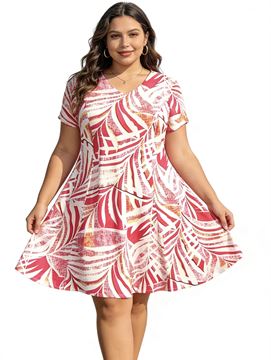 Picture of PRINTED DRESS STRETCH A LINE